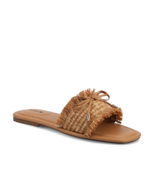 The Kiwi Bow - Tan Raffia